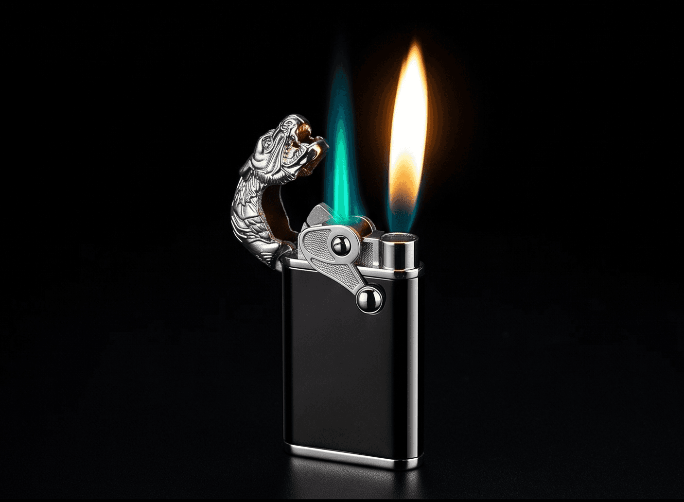 Dragon double flame lighter refillable, photo 1 of 3