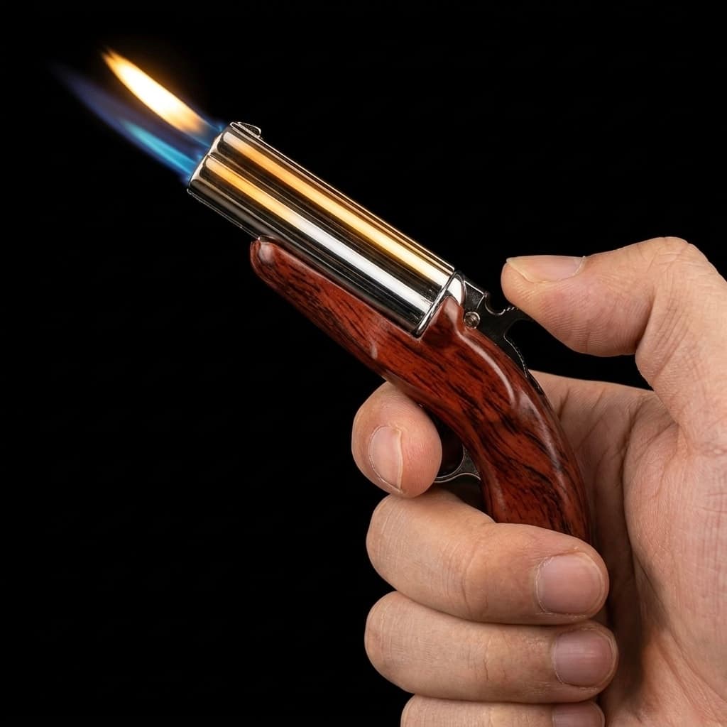 Dunali gun-shaped lighter dual flame