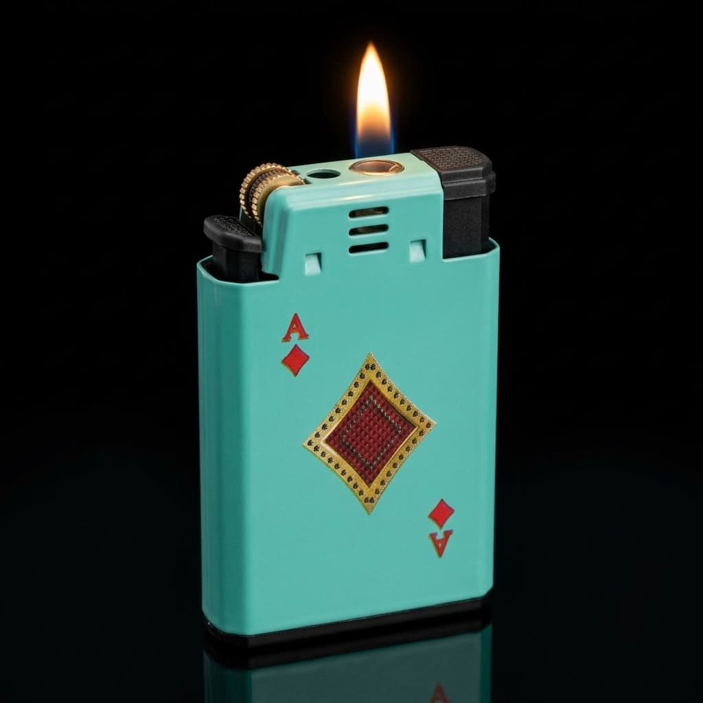 Dual ignition metal lighter classic flint and modern jet flame hybrid